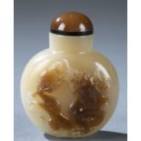 Agate snuff bottle, Late 19th c.