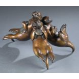 Jacques & Mary Regat, bronze, 1996.