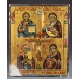 Russian Icon with 4 panels, 18th/19th c.