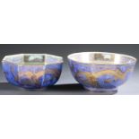 2 Wedgwood lustre, Dragon bowls.