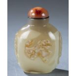 Glass imitating agate snuff bottle, 1780-1880.