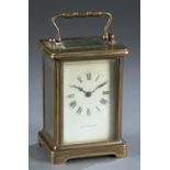 Hartdegen & Co., French brass carriage clock.