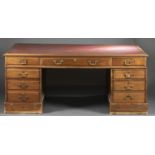 American mahogany partner's desk.