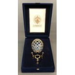 Faberge blue pine cone egg.