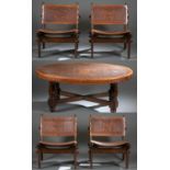 5 Angel Pazmino, chairs & table.