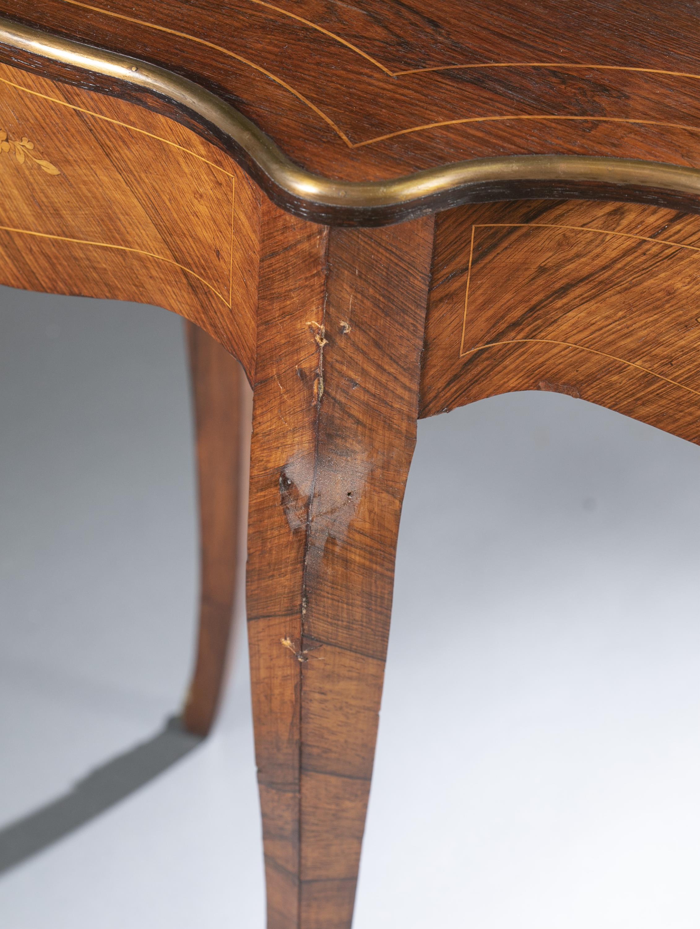 Louis XV style marquetry table, 19th century. - Image 9 of 10