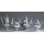 4-piece Black Starr & Frost, tea set.