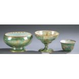 3 Wedgwood lustre, Dragon pieces.