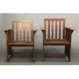 2 Stickley & Stickley style chairs.