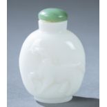 White glass snuff bottle, c.1750-1850.