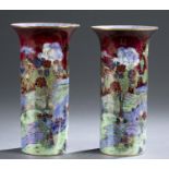 Pair of Wilton Ware, lustre vases.