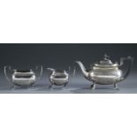 3-piece Walker & Hall, bachelor's tea set.