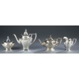 4-piece Reed & Barton, "Hepplewhite", tea set.