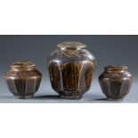 3 Joseon Dynasty stoneware jars, 19th c.