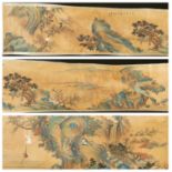 Long Chinese hand scroll of monkeys.