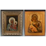 2 Mother of God Russian Icons, 18th/19th c.