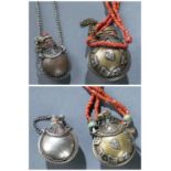 4 Miniature metal snuff bottles, 19th/ 20th c.