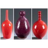 3 North Carolina ceramic vases.