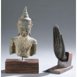 2 Small Southeast Asian Buddhist bronzes.