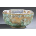 Wedgwood lustre, Dragon octagonal bowl.