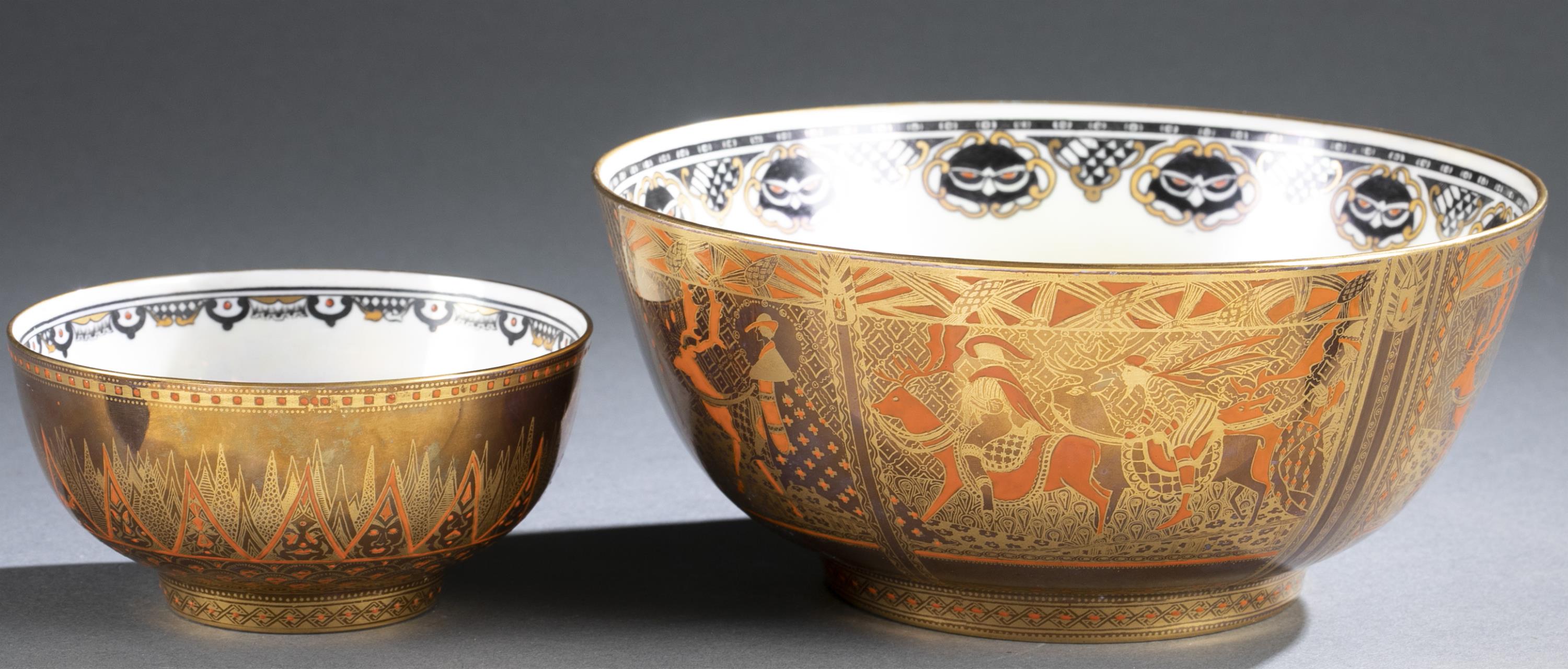 2 Wedgwood, Coral and Bronze, lustre bowls. - Image 2 of 8