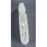 Chinese white jade belt hook.