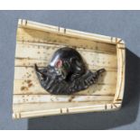 Netsuke of a winnowing basket, 19th c.