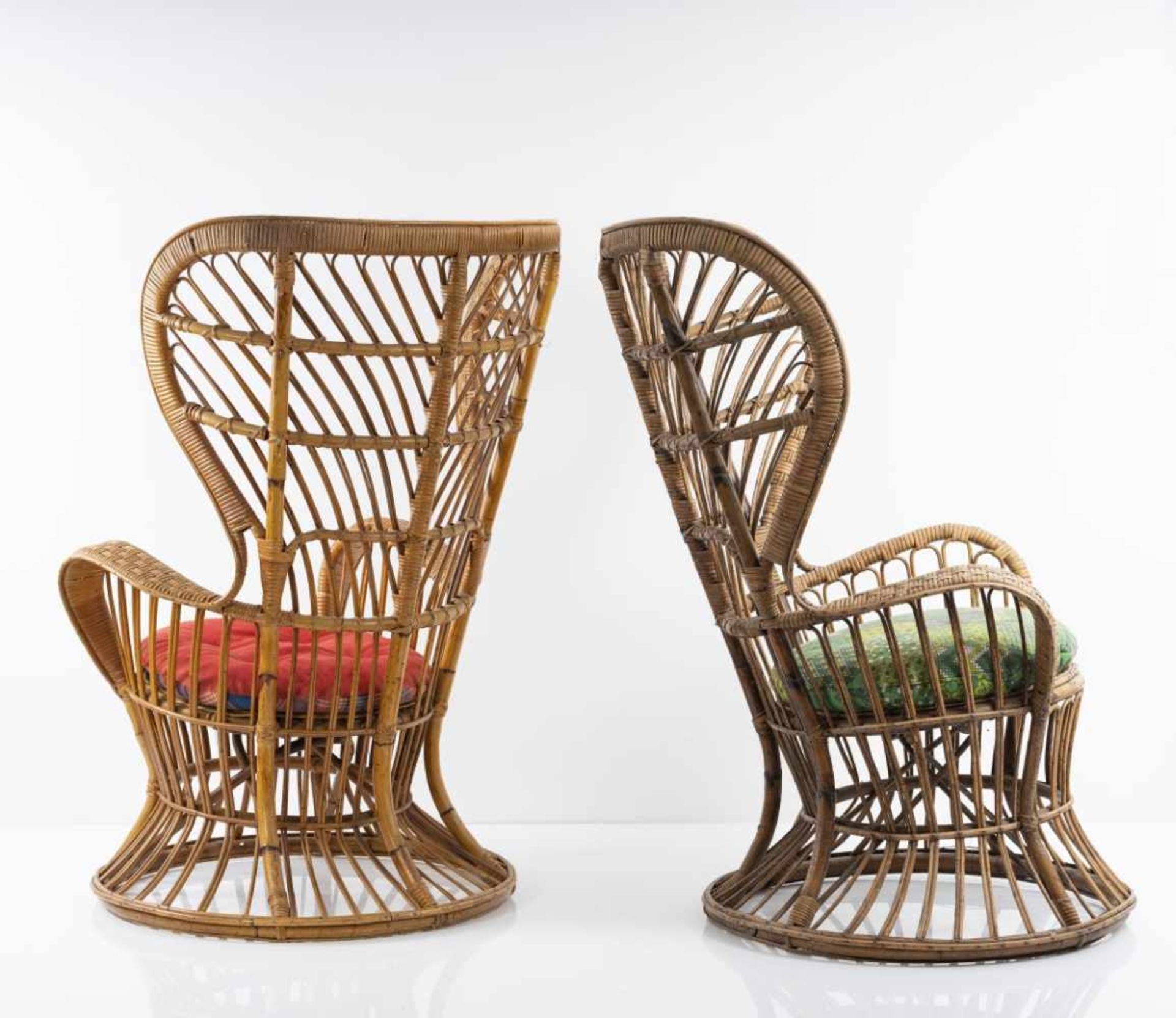 Gio Ponti, Two wicker chairs, c. 1950 - Bild 6 aus 7