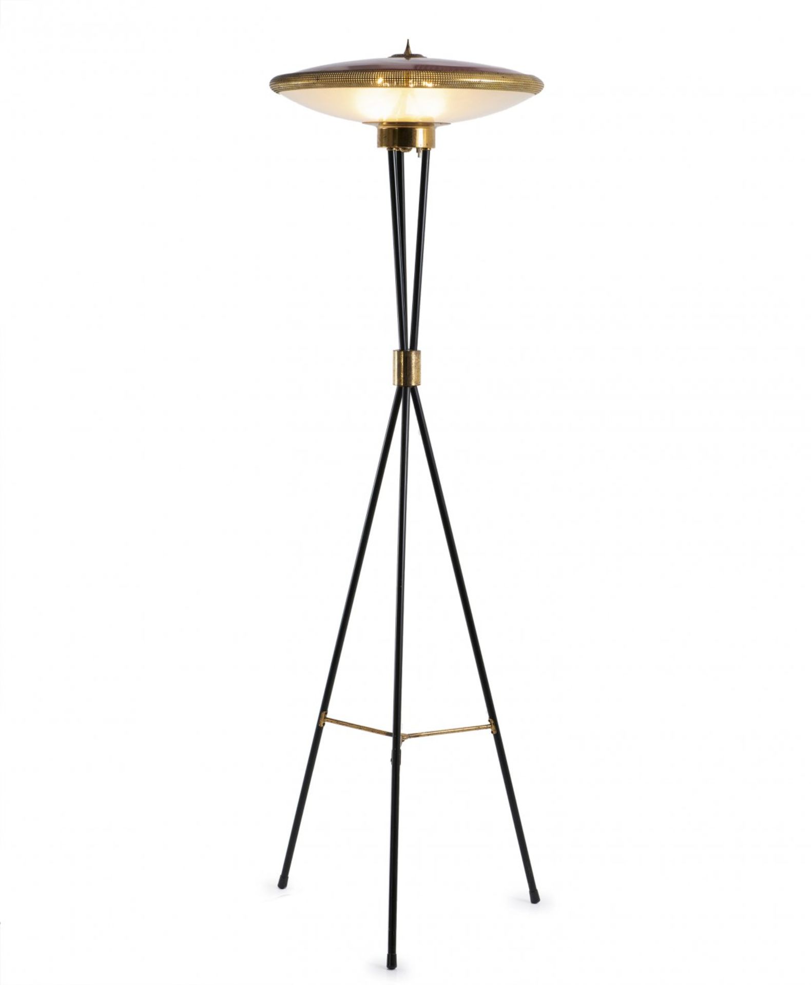 Italy, 'UFO' floor lamp, c. 1950