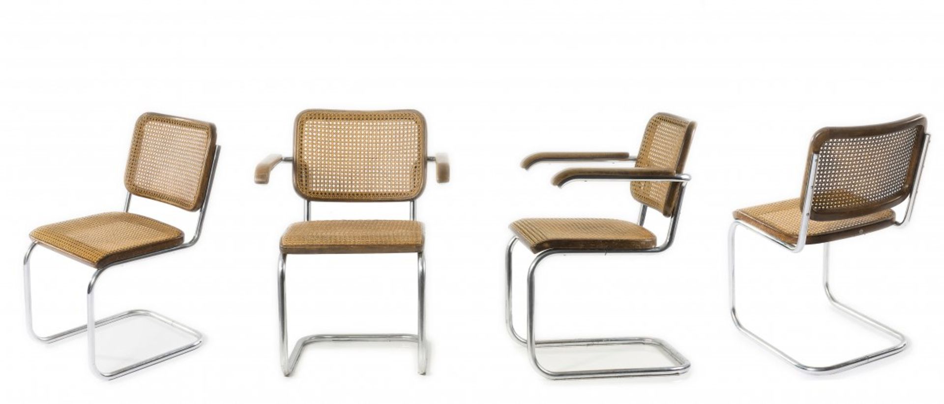 Marcel Breuer; Mart Stam, 4 chairs 'B 64', 1928