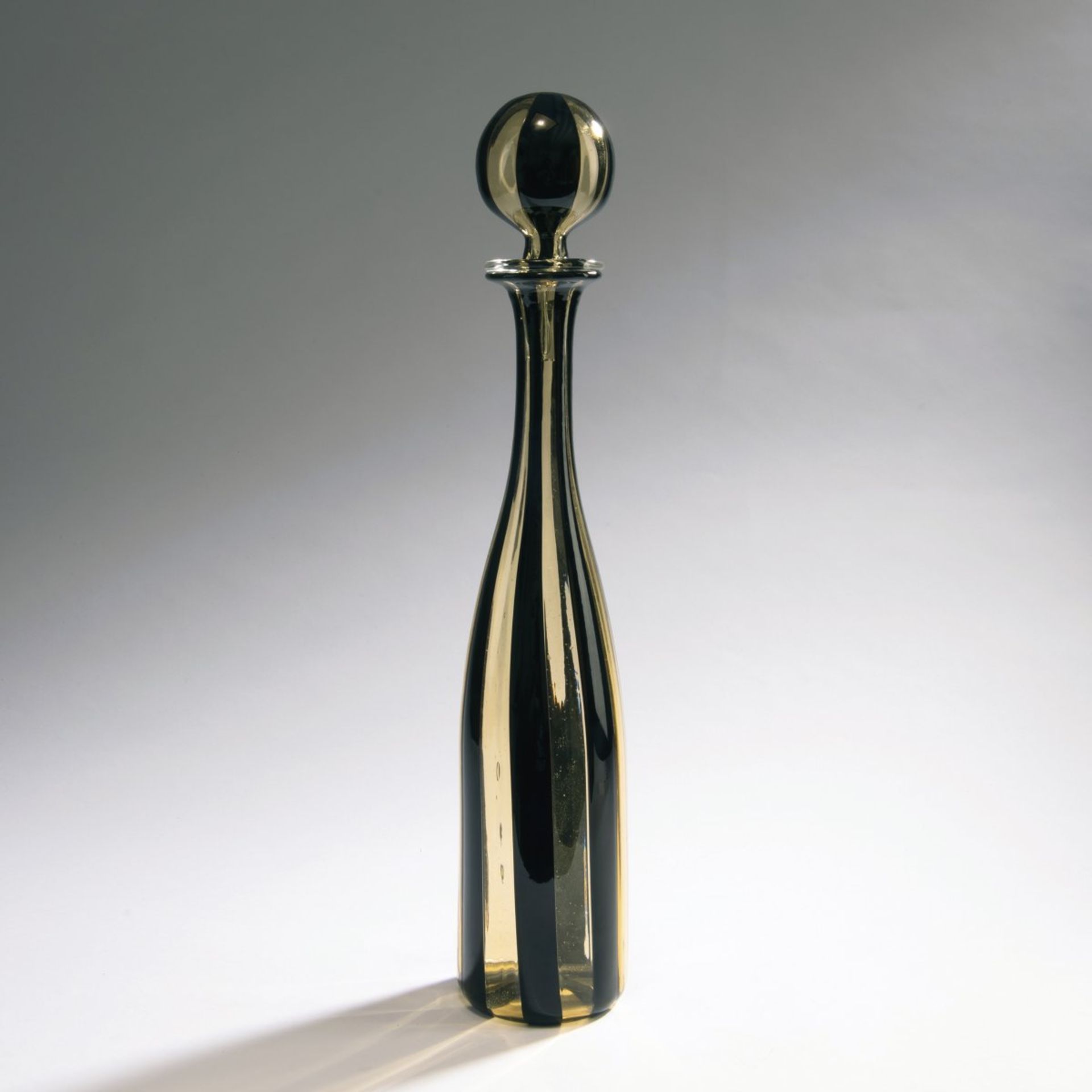 Paolo Venini, 'A fasce' bottle with stopper, 1956