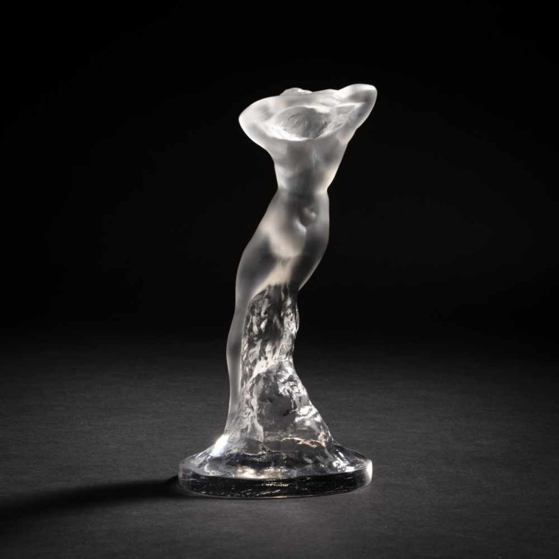 Marc Lalique, Nude, 1960sNude, 1960sH. 23.5 cm. Clear, moulded glass, partially satined. Signed: - Bild 4 aus 5