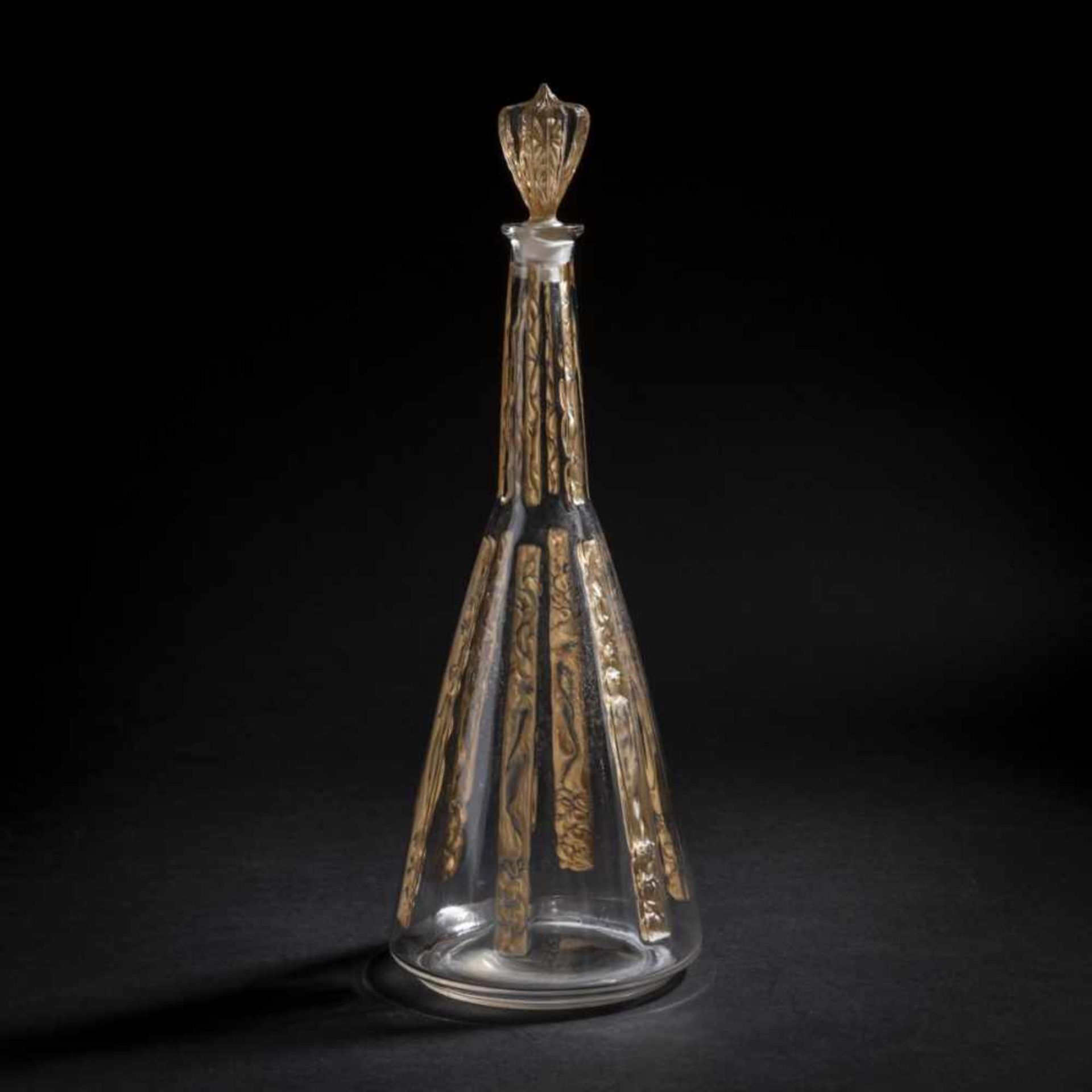 René Lalique, 'Six Figurines' carafe, 1914'Six Figurines' carafe, 1914H. 35 cm. Clear, mould-blown