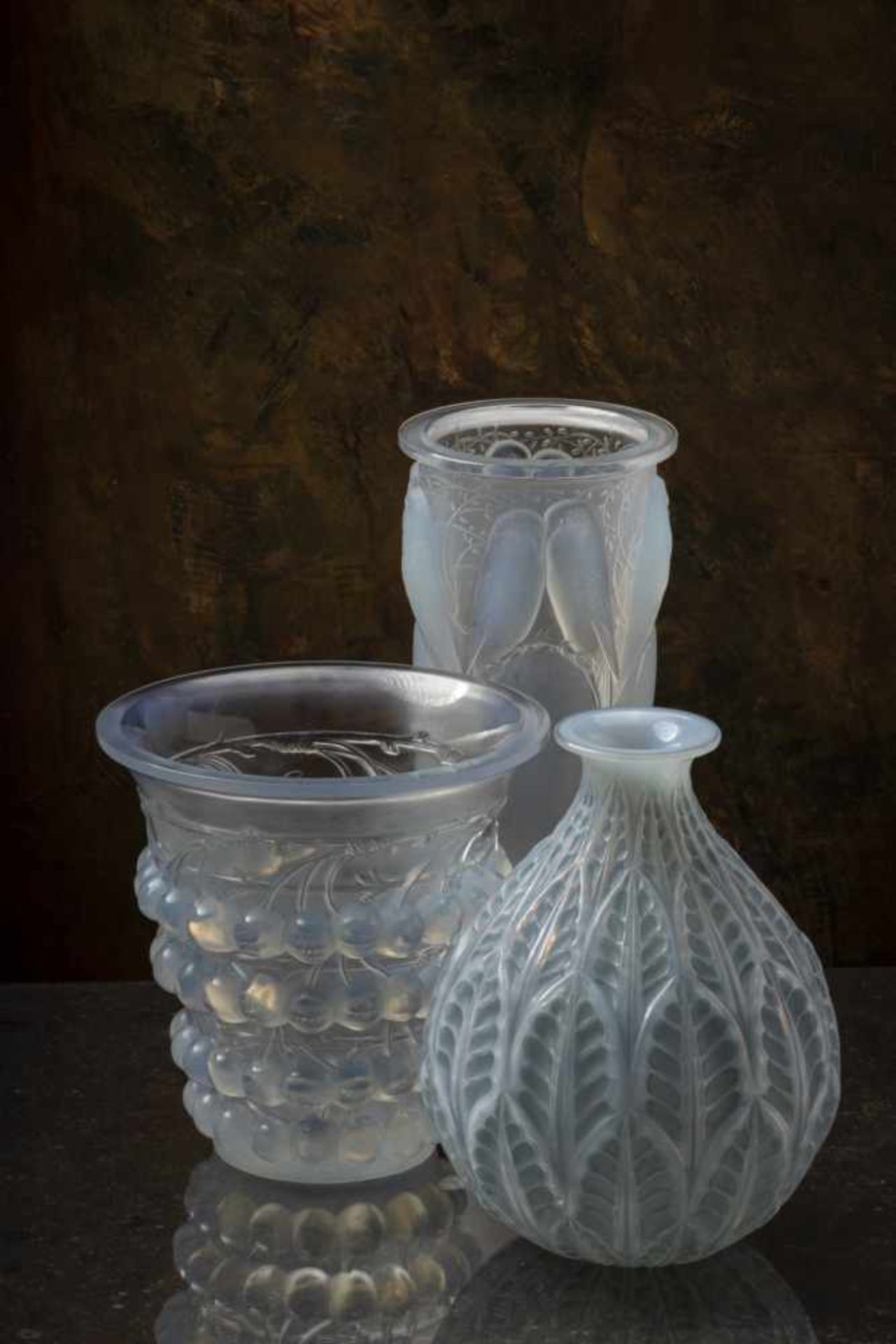 René Lalique, 'Ceylan' vase, 1924'Ceylan' vase, 1924H. 24.3 cm. Clear, moulded glass, satined and - Image 10 of 10