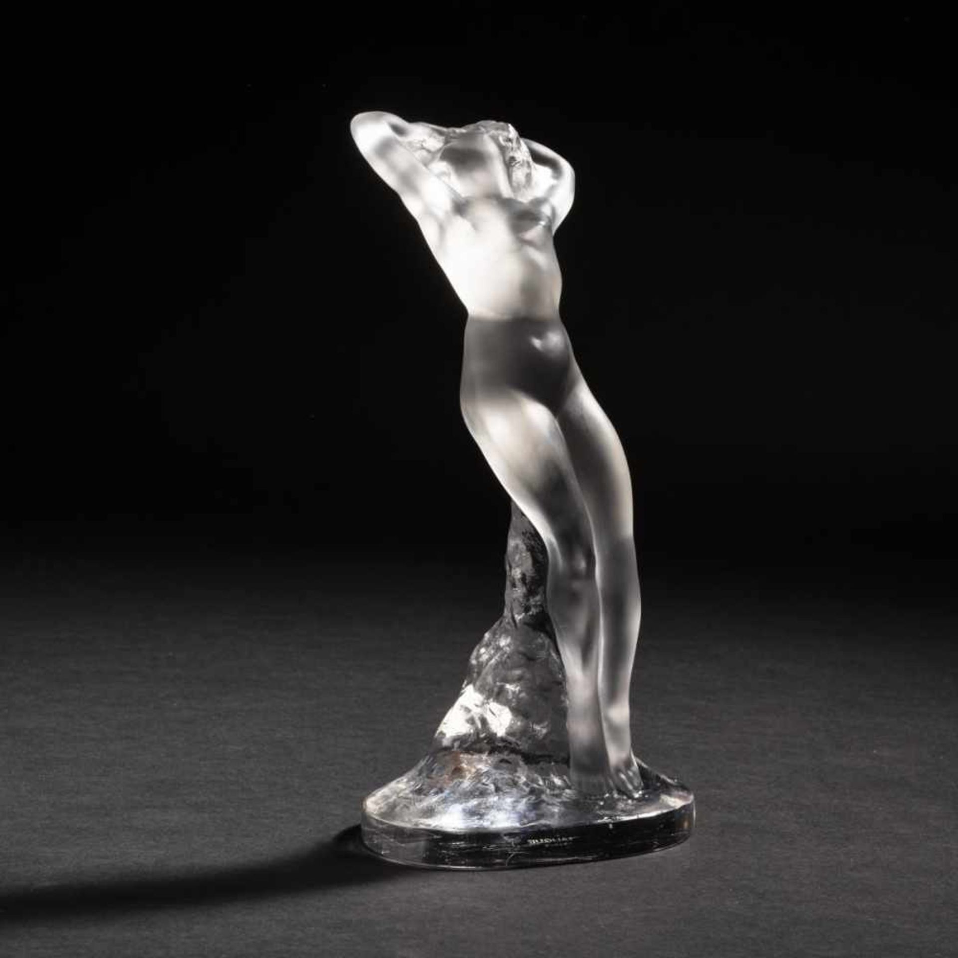 Marc Lalique, Nude, 1960sNude, 1960sH. 23.5 cm. Clear, moulded glass, partially satined. Signed: - Bild 2 aus 5