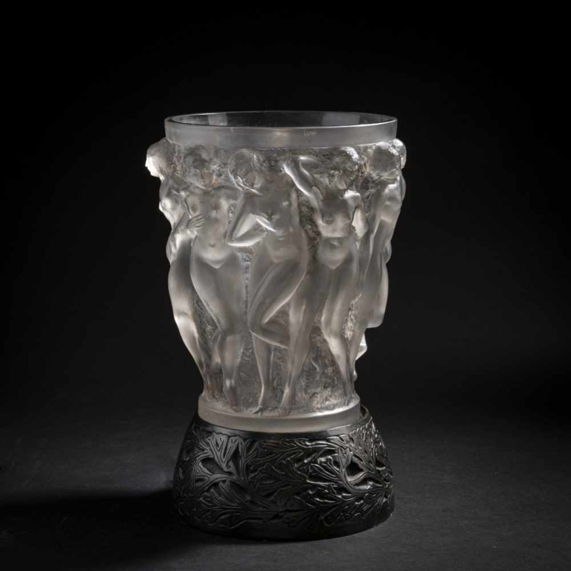 René Lalique, 'Bacchantes' table light, 1927'Bacchantes' table light, 1927H. 32.5 cm. Clear, moulded