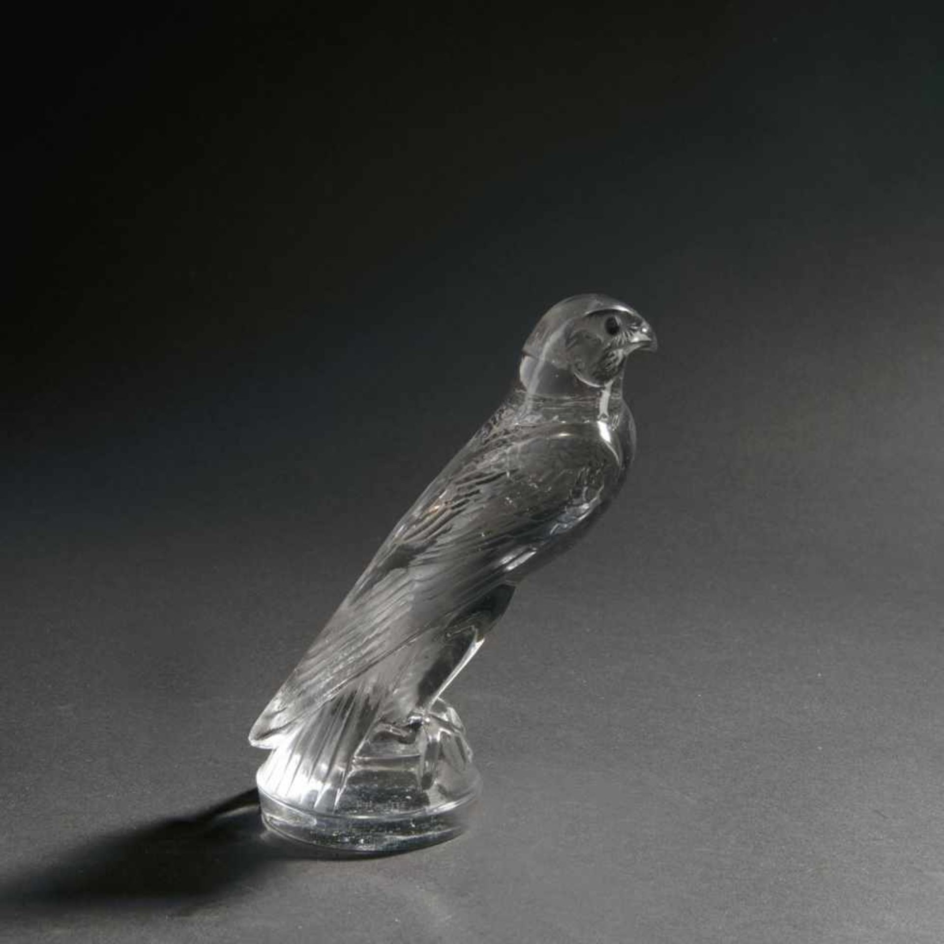 René Lalique, 'Faucon' radiator cap, 1925'Faucon' radiator cap, 1925H. 16 cm. Clear, moulded