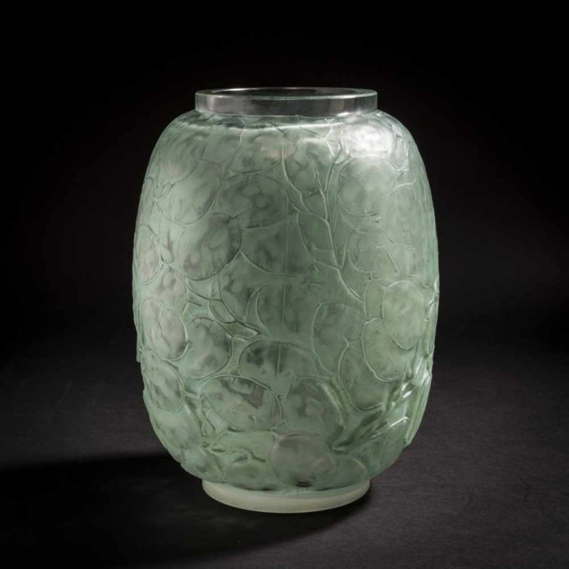 René Lalique, 'Monnaie du Pape' vase, 1914'Monnaie du Pape' vase, 1914H. 23 cm. Clear, mould-blown