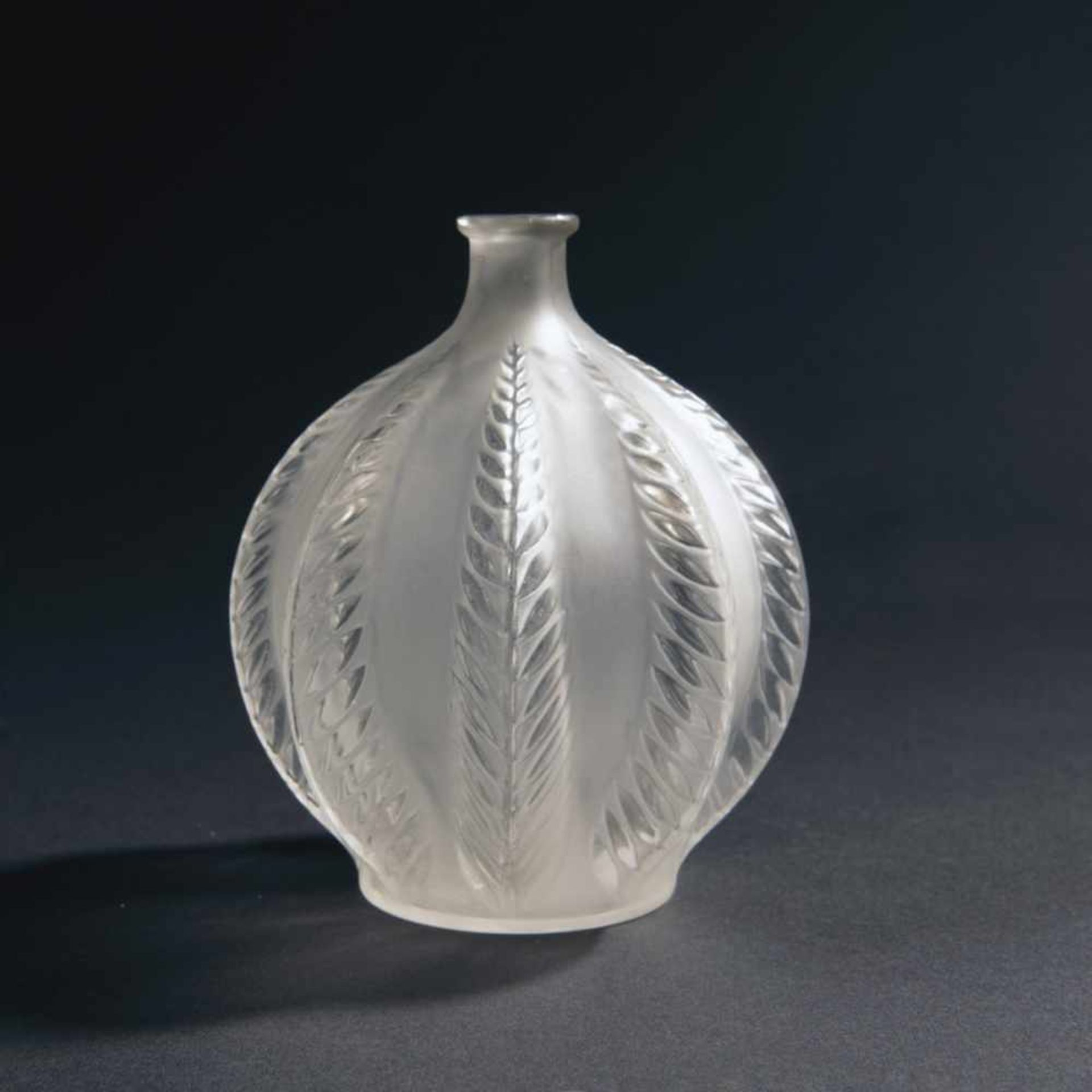 René Lalique, 'Malines' vase, 1924'Malines' vase, 1924H. 12.2 cm. Clear, mould-blown glass,