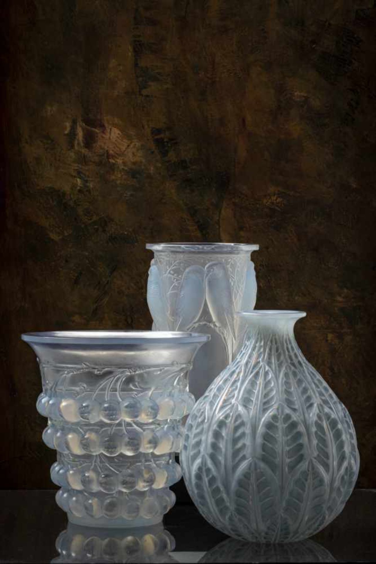 René Lalique, 'Ceylan' vase, 1924'Ceylan' vase, 1924H. 24.3 cm. Clear, moulded glass, satined and - Image 2 of 10