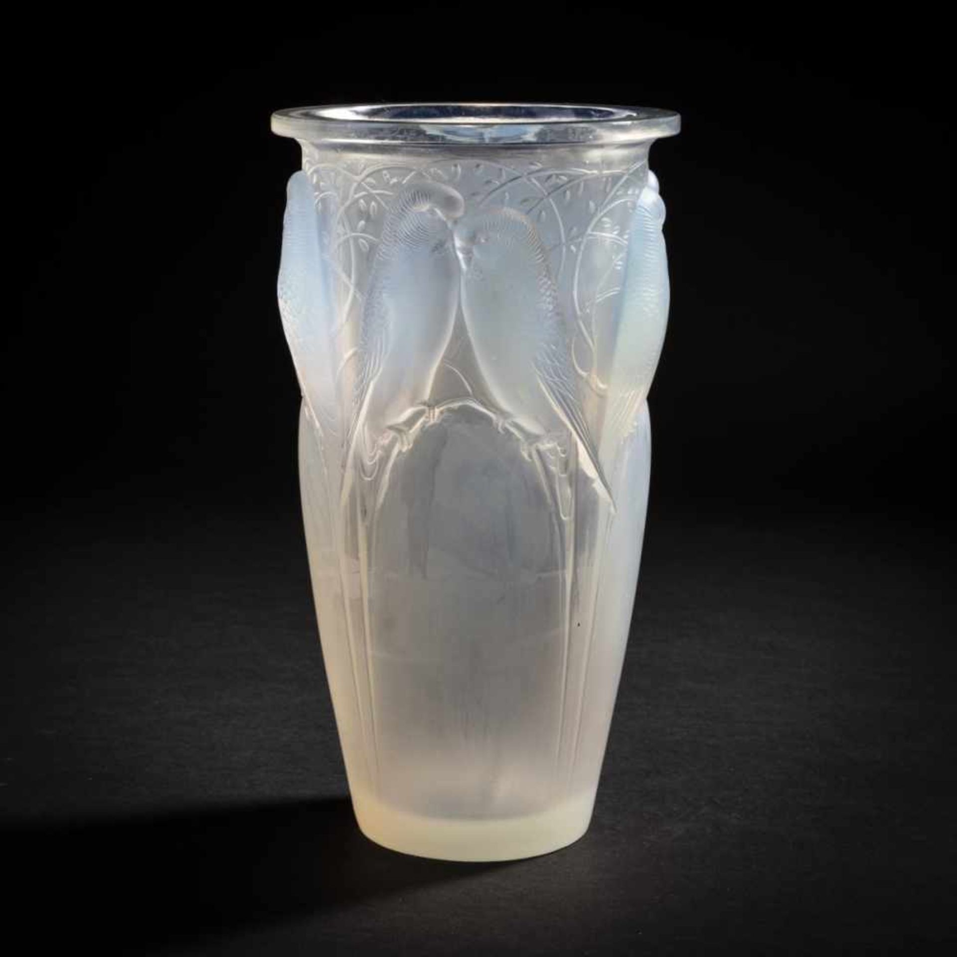 René Lalique, 'Ceylan' vase, 1924'Ceylan' vase, 1924H. 24.3 cm. Clear, moulded glass, satined and