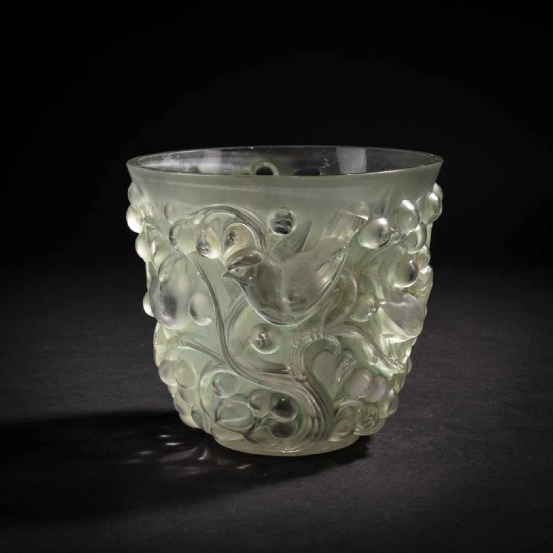 René Lalique, 'Avallon' vase, 1927'Avallon' vase, 1927H. 14.3 cm. Clear, moulded glass, satined,