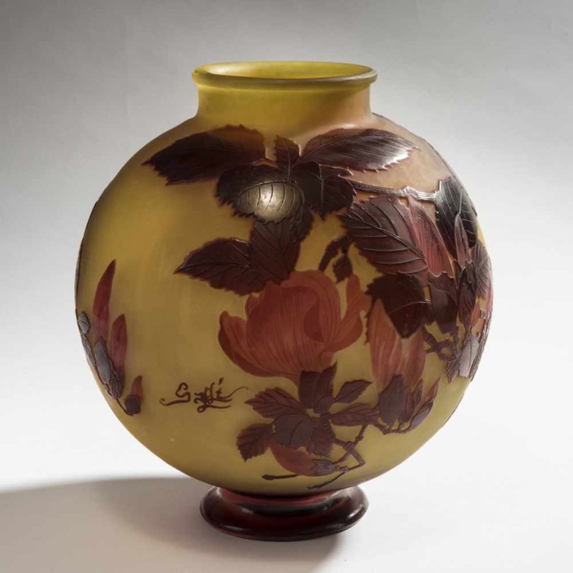 Etablissements Gallé, Nancy , Vase 'Magnolias', 1920s