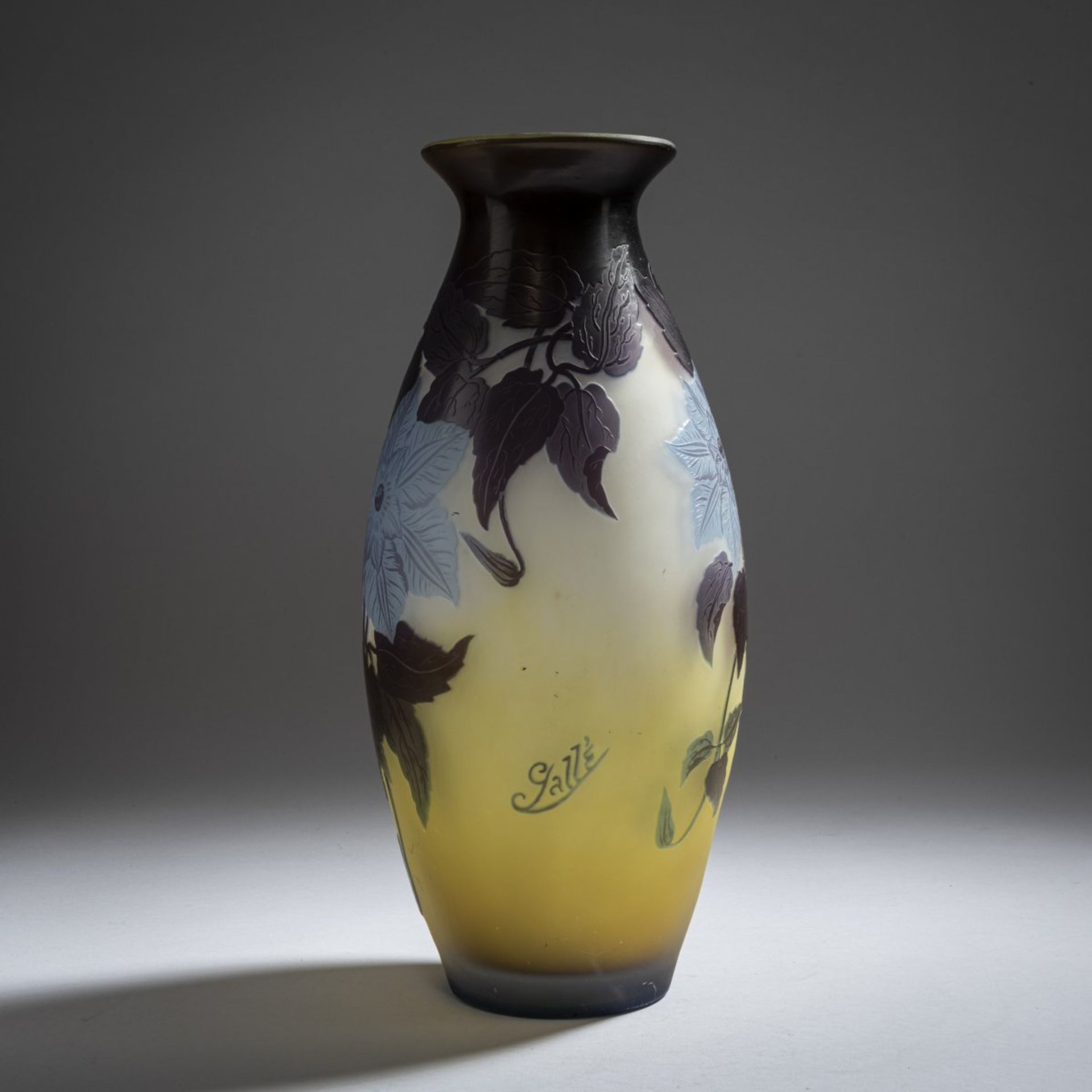 Etablissements Gallé, Nancy, Vase 'Clématites', 1920s