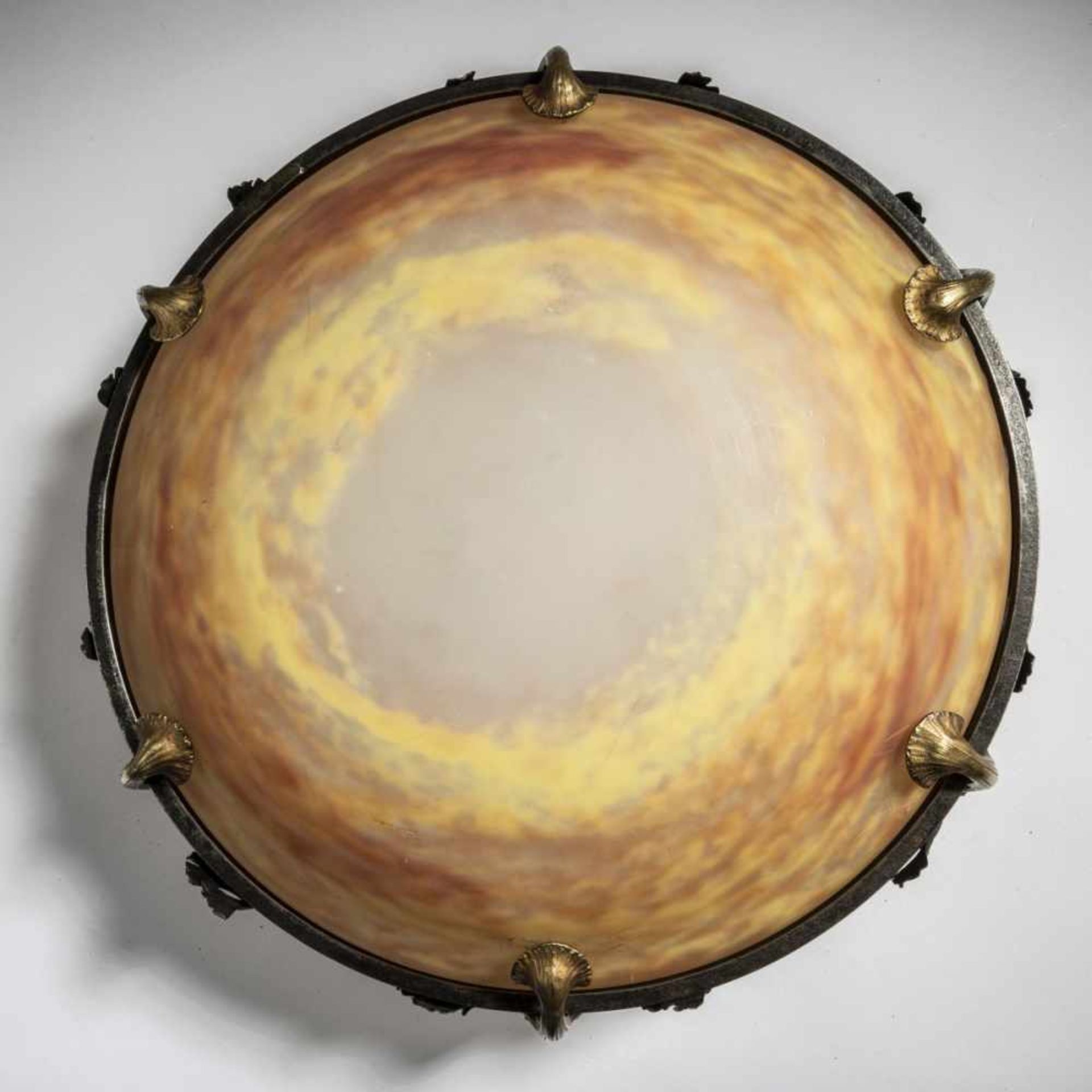 Daum Frères; Edgar Brandt, Nancy, Ceiling light, c. 1910 - Bild 4 aus 5