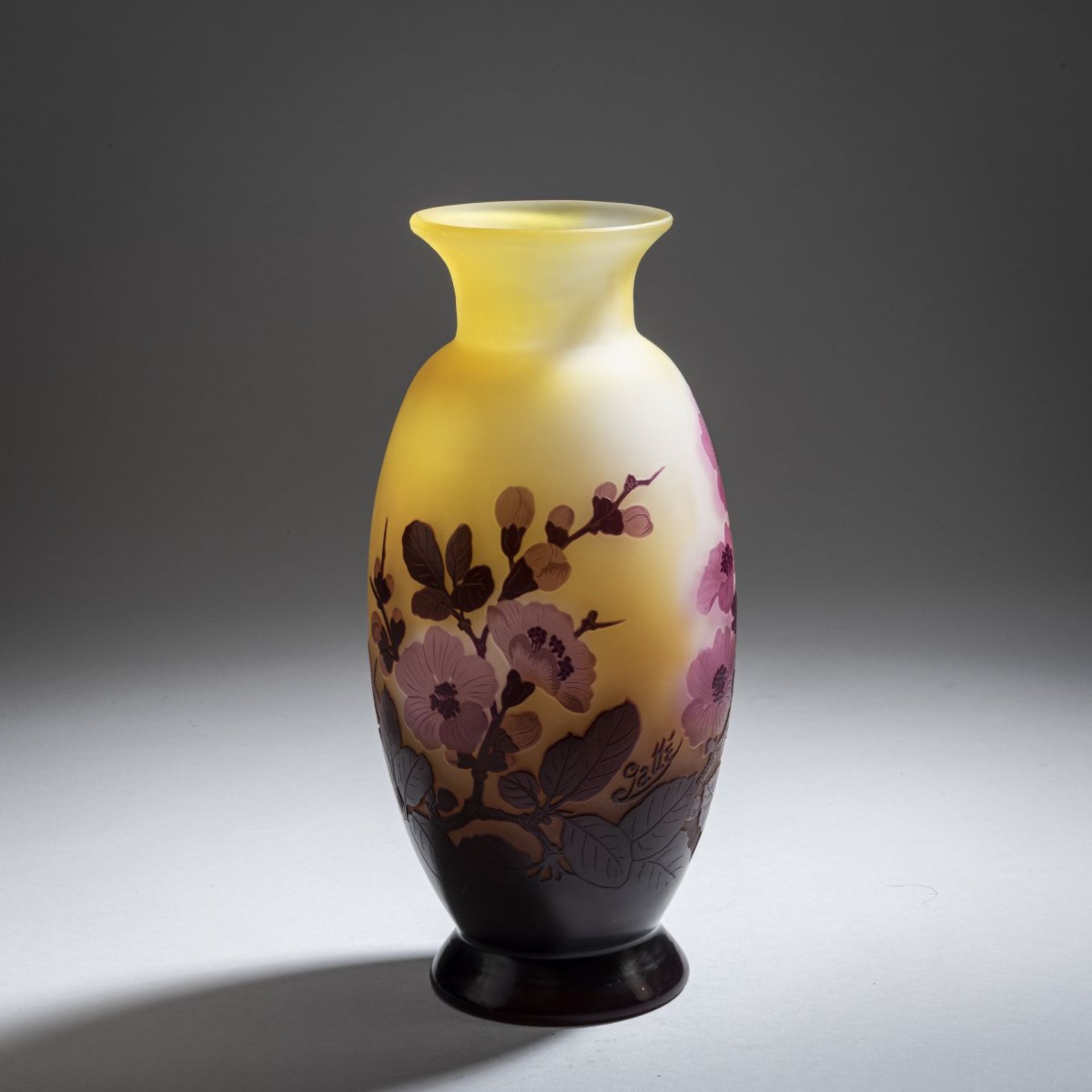 Etablissements Gallé, Nancy, Vase 'Cognassier du Japon', 1919-24