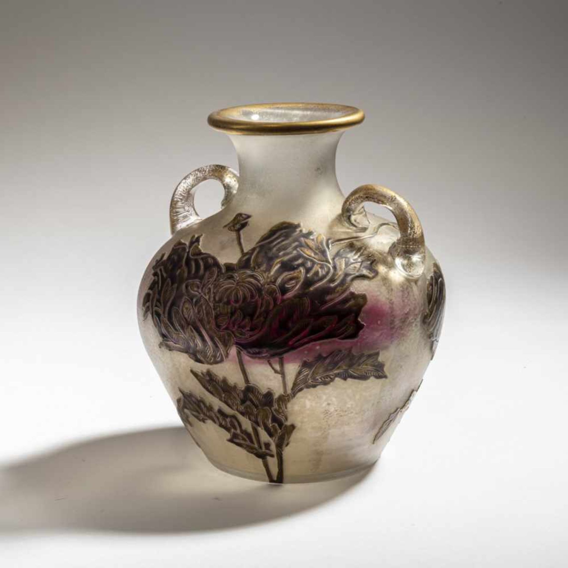 Legras & Cie., Saint-Denis, Handle vase 'Pavots', c. 1900 - Bild 3 aus 6