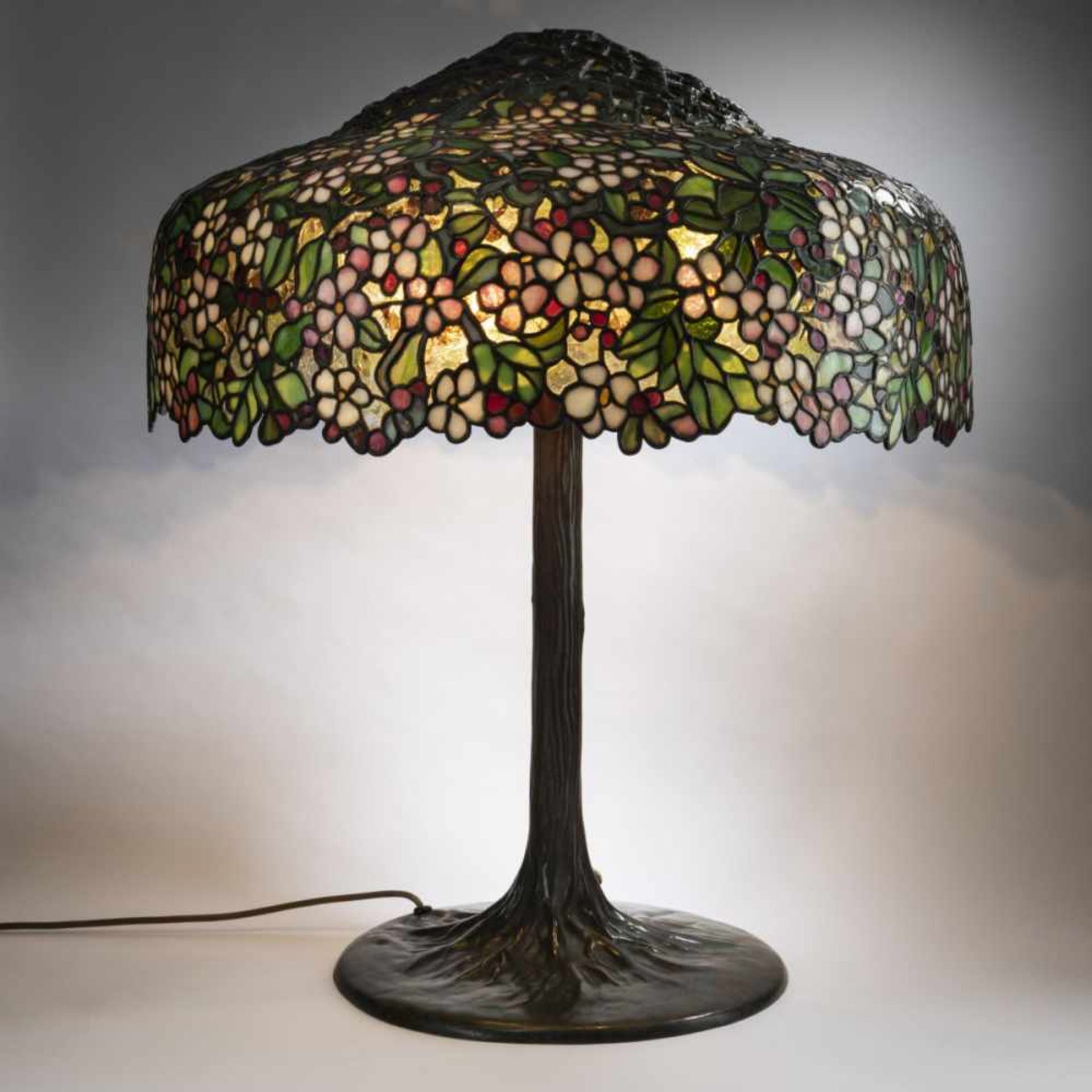 Louis C. Tiffany, 'Apple Blossom' table light, c. 1904