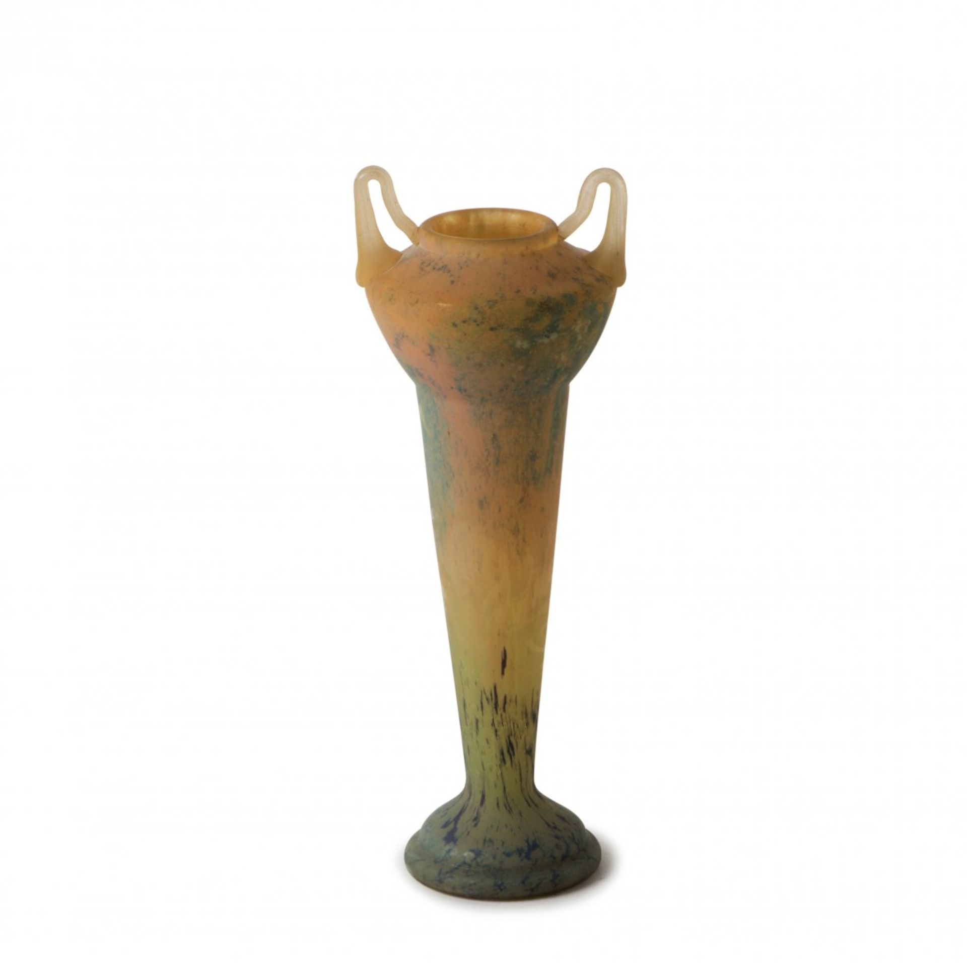 Daum Frères, Nancy, Vase with handles, c. 1910-15