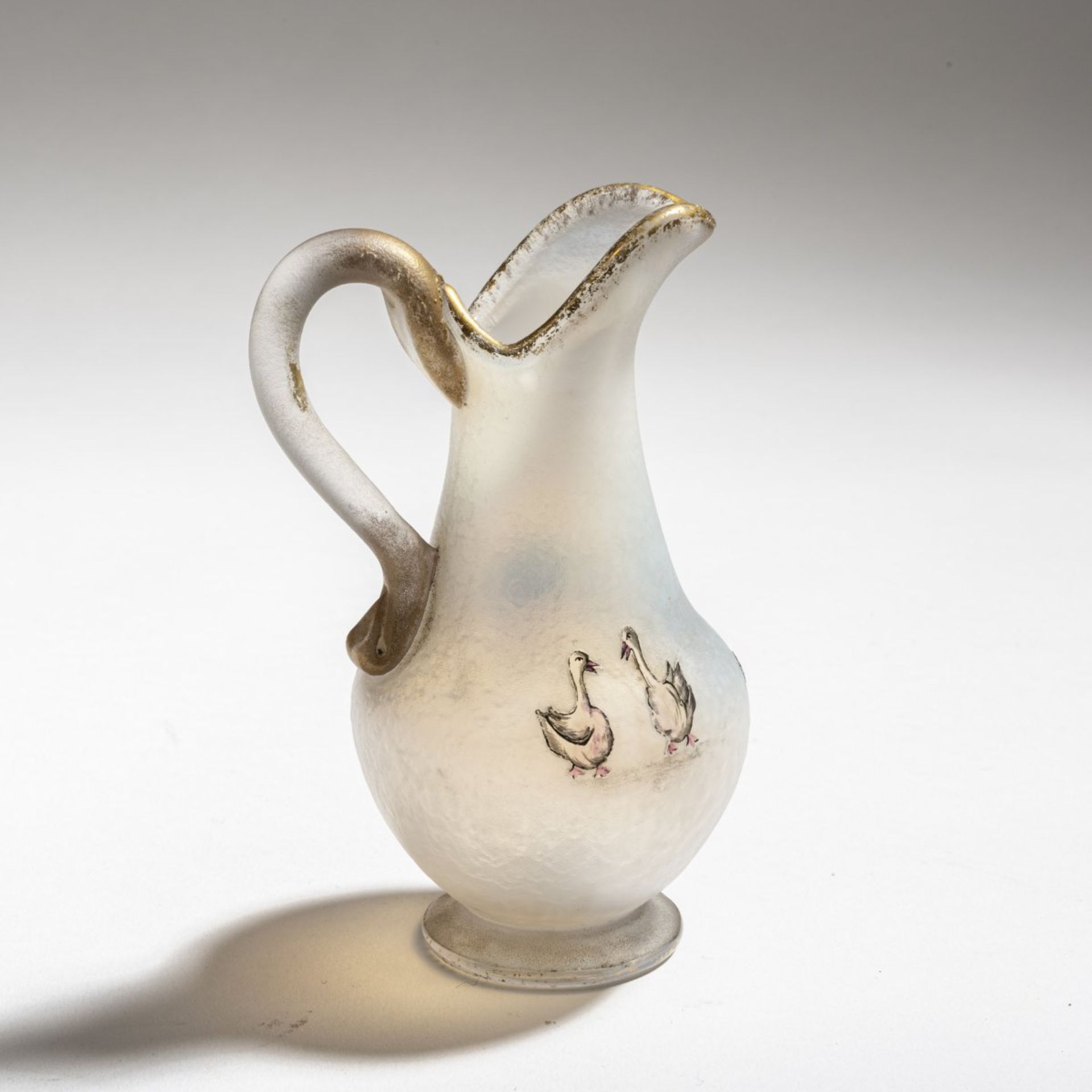 Daum Frères, Nancy, Small jug 'La petite Gardeuse d’oies' (The Goose Girl), 1898